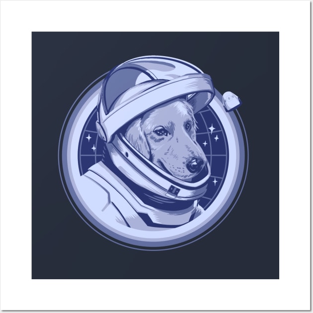 American Spacex Dog Wall Art by sketchboy01